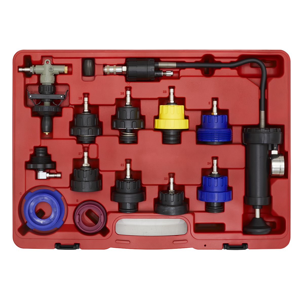 Sealey Cooling System Pressure Test Kit 13pc - Image 3