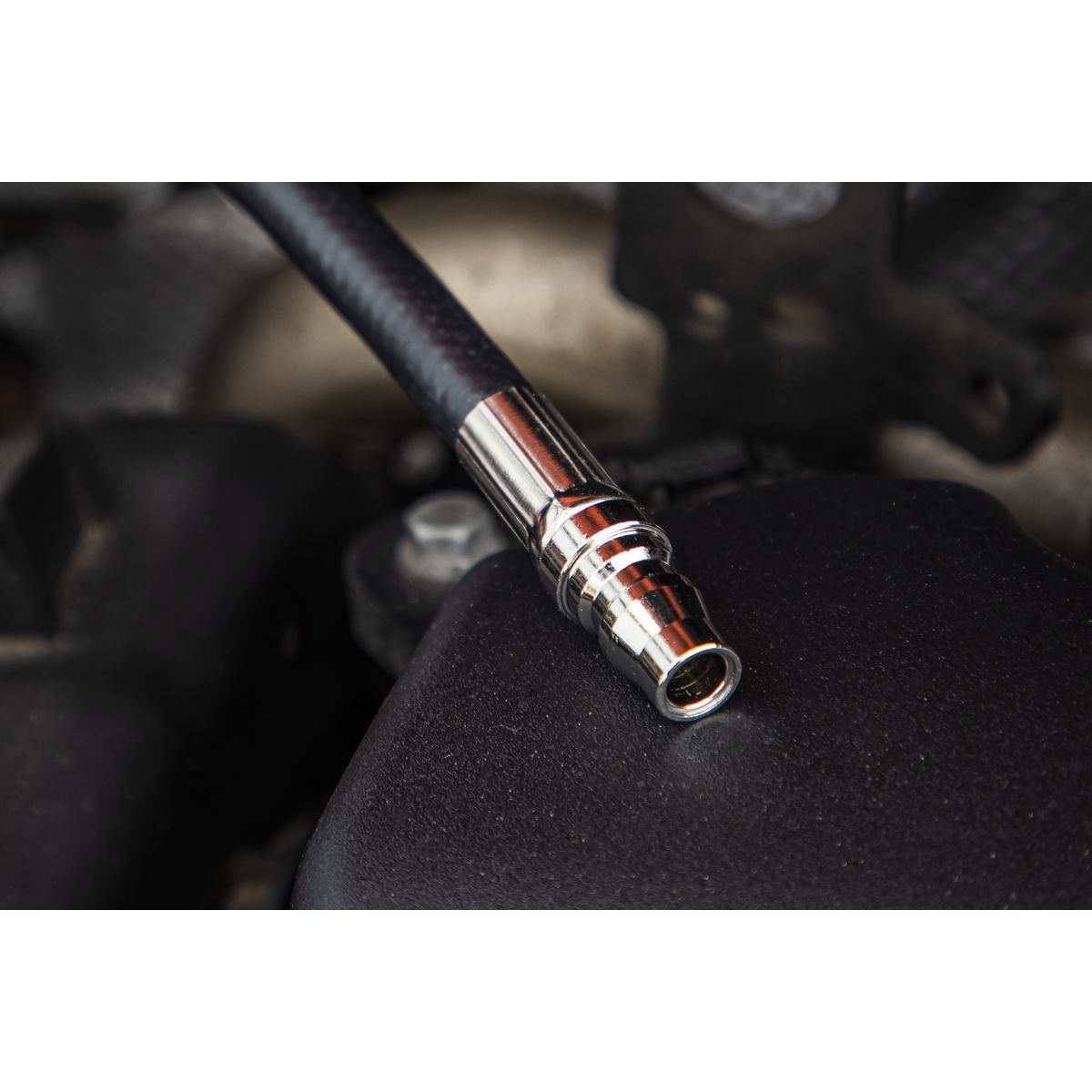 Sealey Brake Pressure Bleeder Cap 45mm & Connector With Hose 90¬° - Image 6