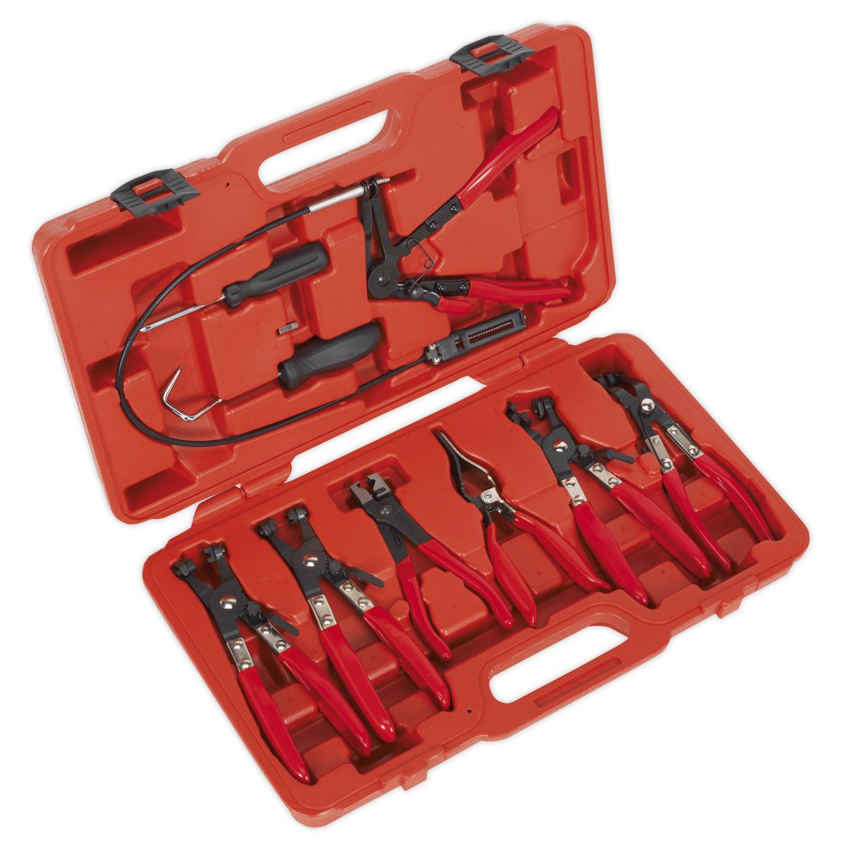 Sealey Hose Clip Removal Tool Set 9pc - Image 1