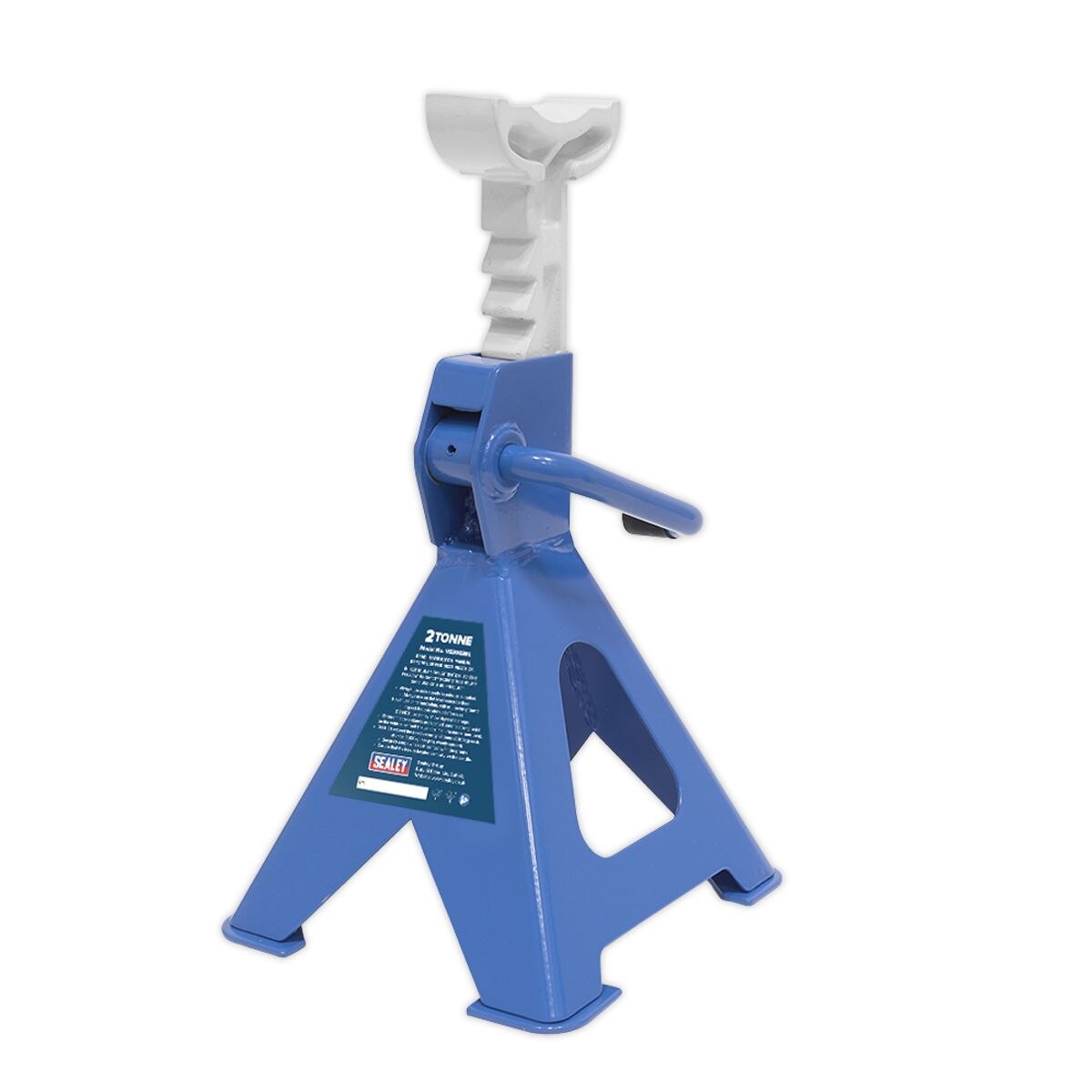 Sealey Ratchet Type Axle Stands (Pair) 2 Tonne Capacity per Stand - Blue - Image 5