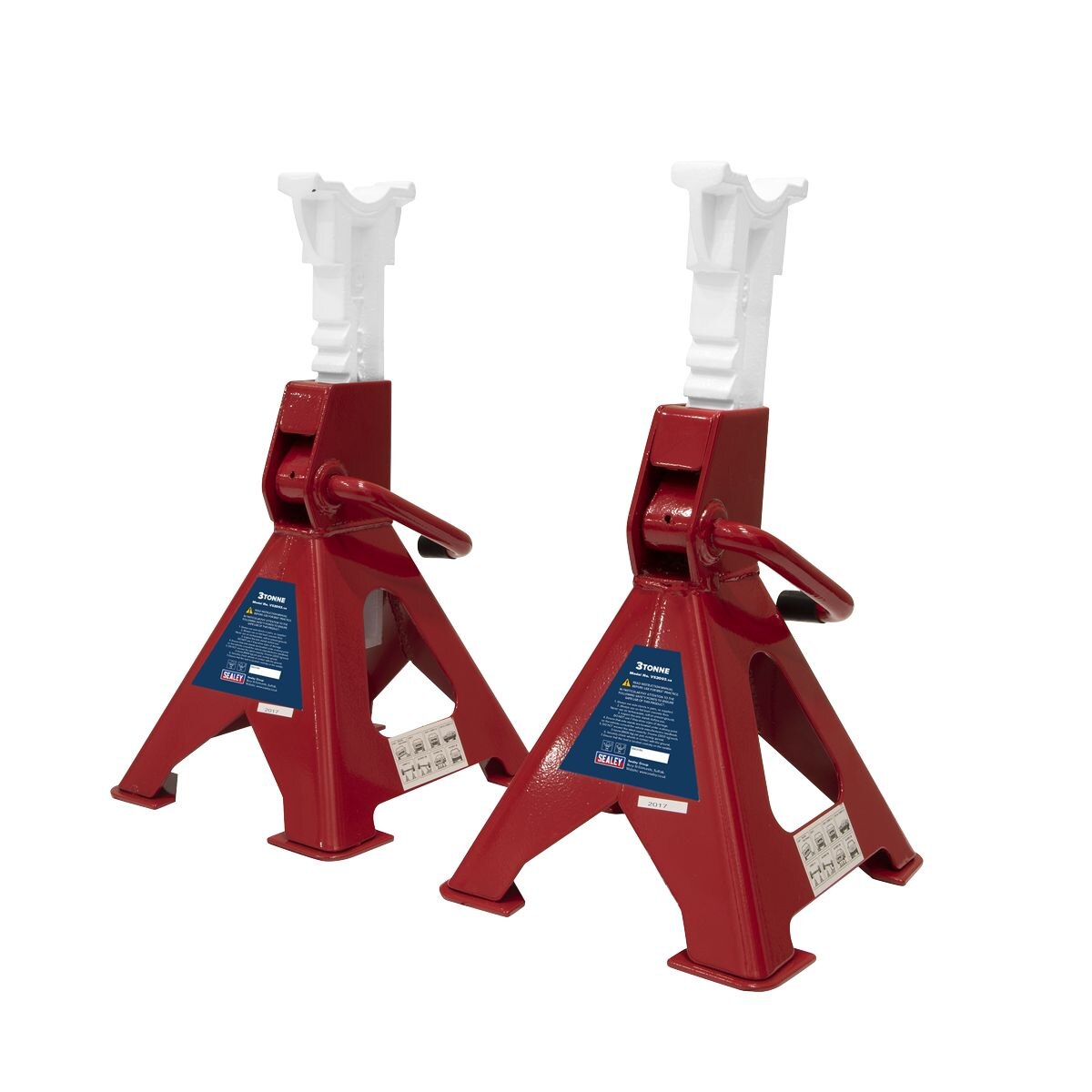 Sealey Ratchet Type Axle Stands (Pair) 3 Tonne Capacity per Stand - Image 3
