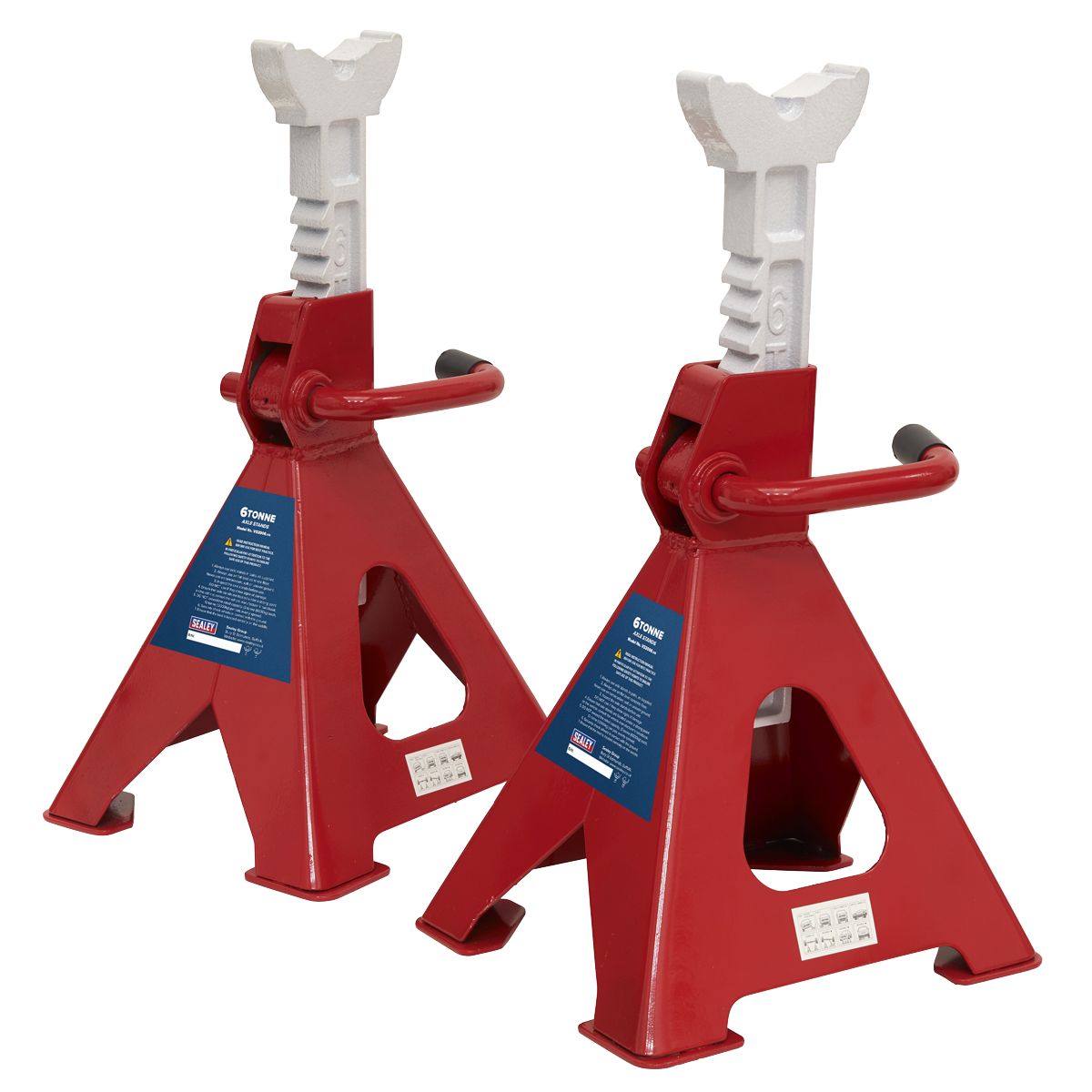 Sealey Ratchet Type Axle Stands (Pair) 6 Tonne Capacity per Stand - Image 3