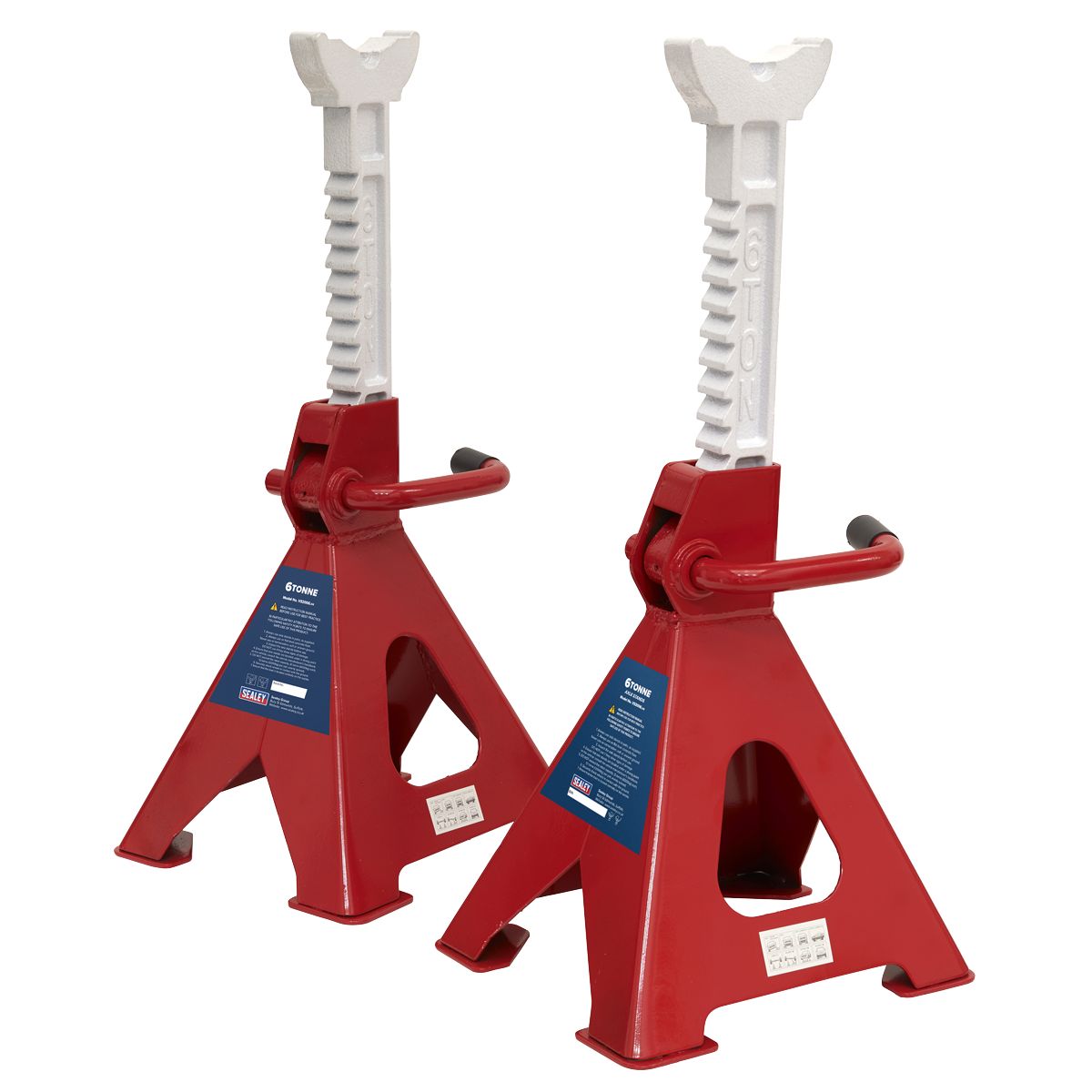 Sealey Ratchet Type Axle Stands (Pair) 6 Tonne Capacity per Stand - Image 5