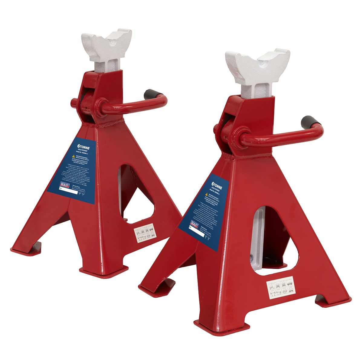 Sealey Ratchet Type Axle Stands (Pair) 6 Tonne Capacity per Stand - Image 6