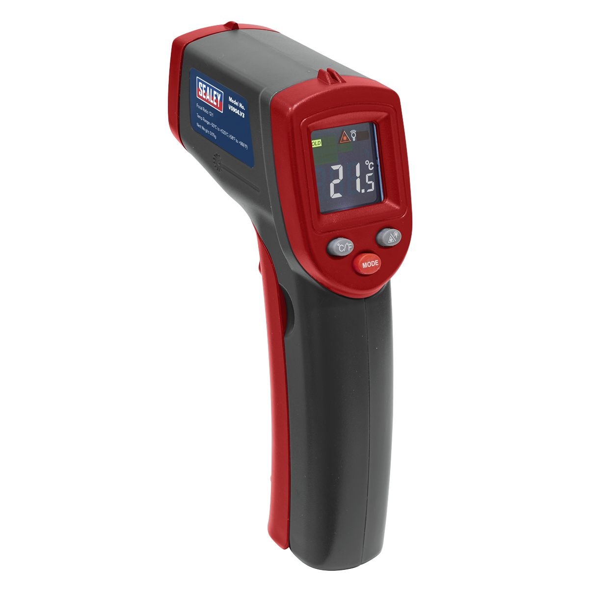 Sealey Infrared Laser Digital Thermometer 12:1 - Image 1