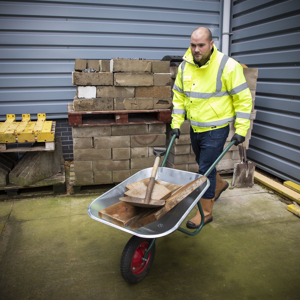 Sealey Wheelbarrow 65L Galvanized - Image 2