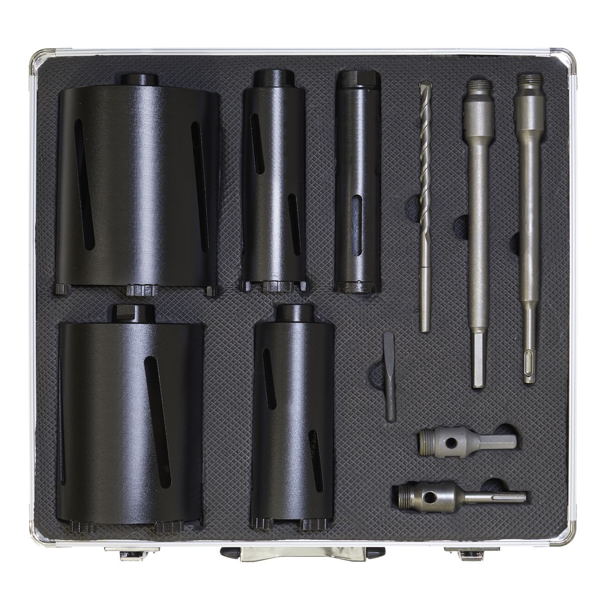 Sealey Diamond 5 Core Kit (¯38, 52, 65, 117, 127mm Cores with Adaptors) - Image 2