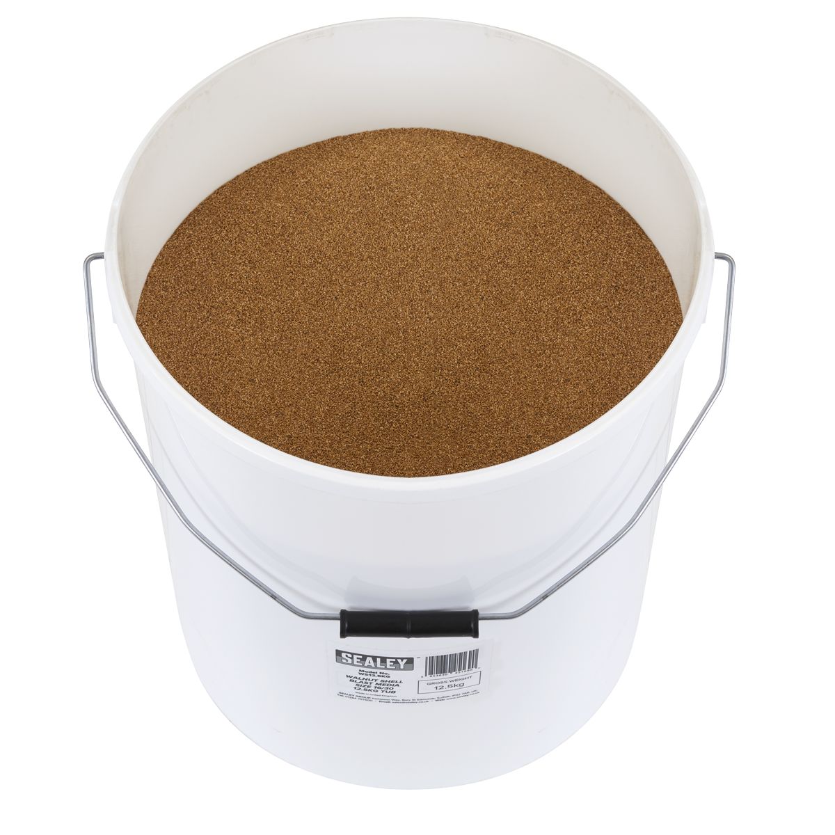 Sealey Walnut Shell Blast Media - Size 16/30 - 12.5kg Tub - Image 4