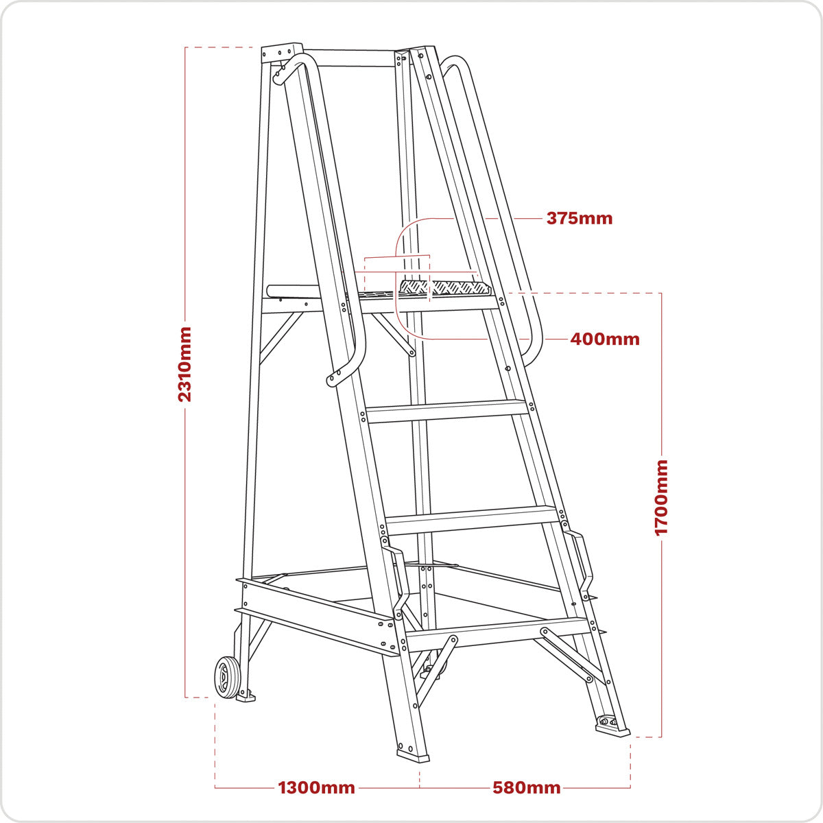 Sealey Warehouse Steps 7-Tread WS7