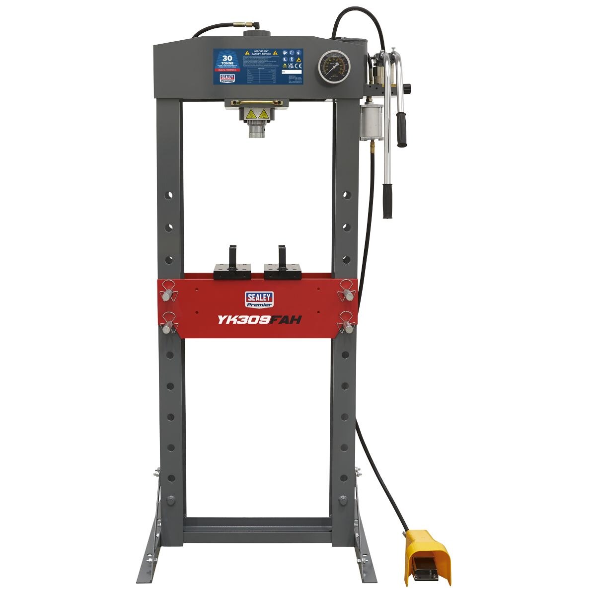 Sealey Premier Air/Hydraulic Floor Type Press with Foot Pedal 30 Tonne - Image 2