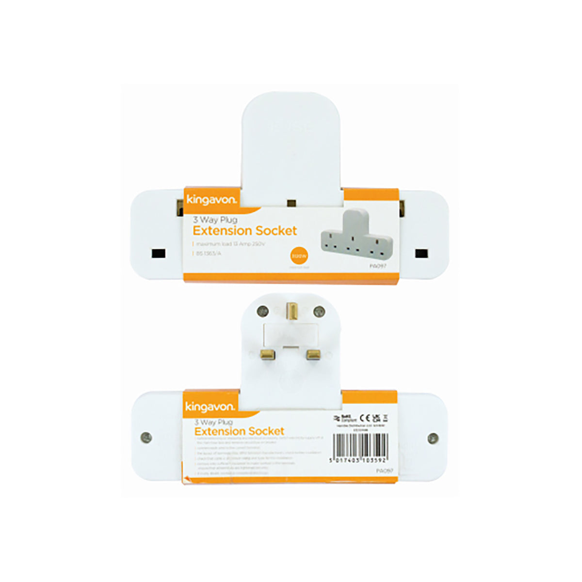 3 Way Plug Extension Socket