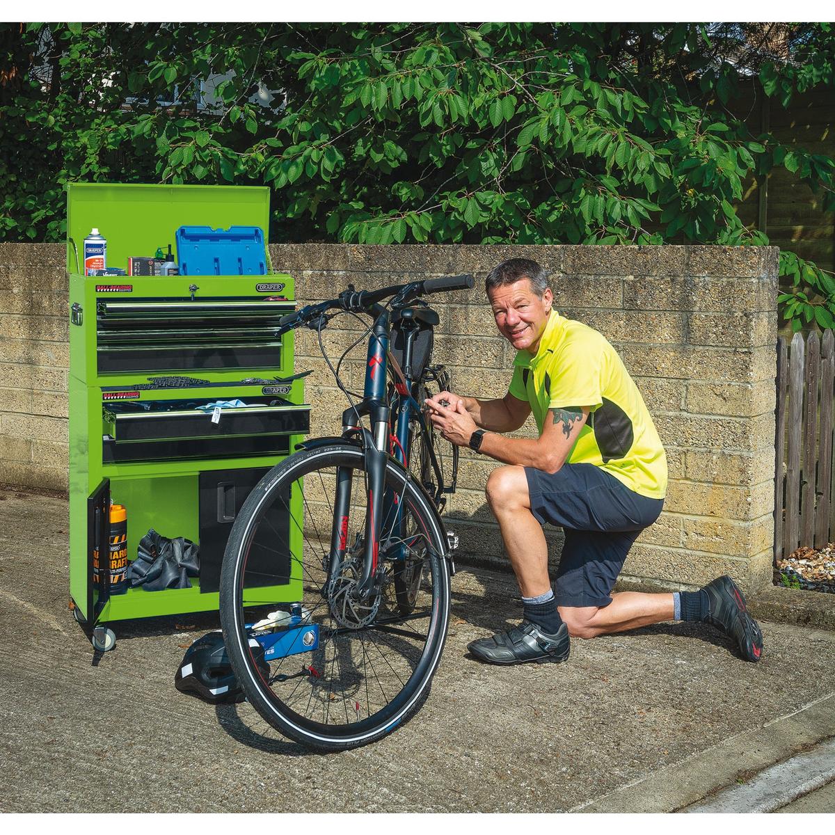 Draper Combined Roller Cabinet and Tool Chest, 6 Drawer, 24", Green - Image 4