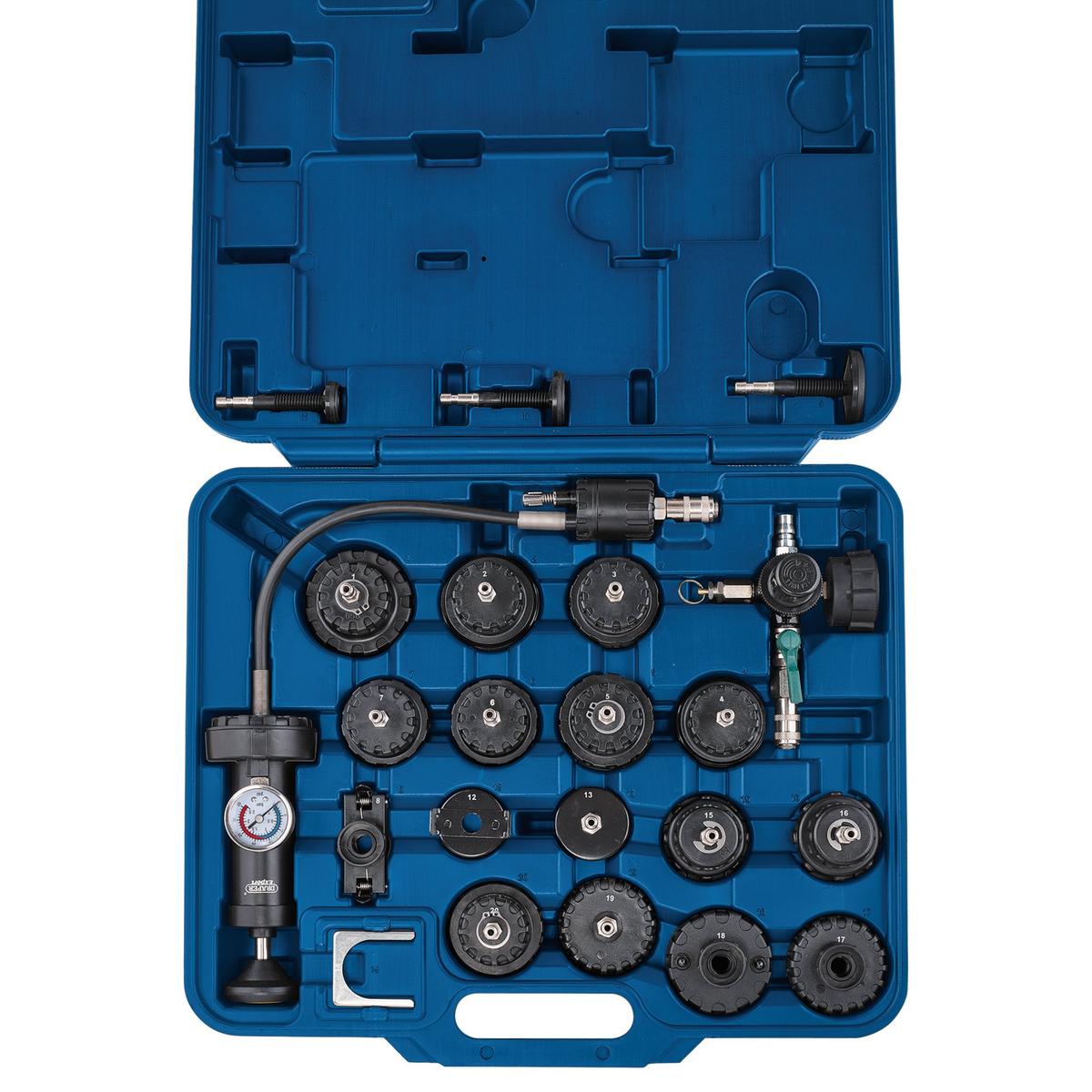 Draper Expert Cooling System Pressure Test Kit (22 Piece) - Image 1