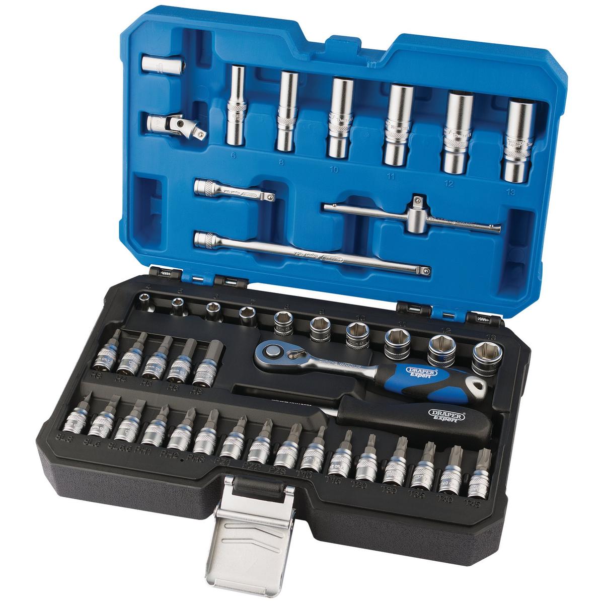 Draper Expert Metric Socket Set, 1/4" Sq. Dr. (44 Piece) - Image 2