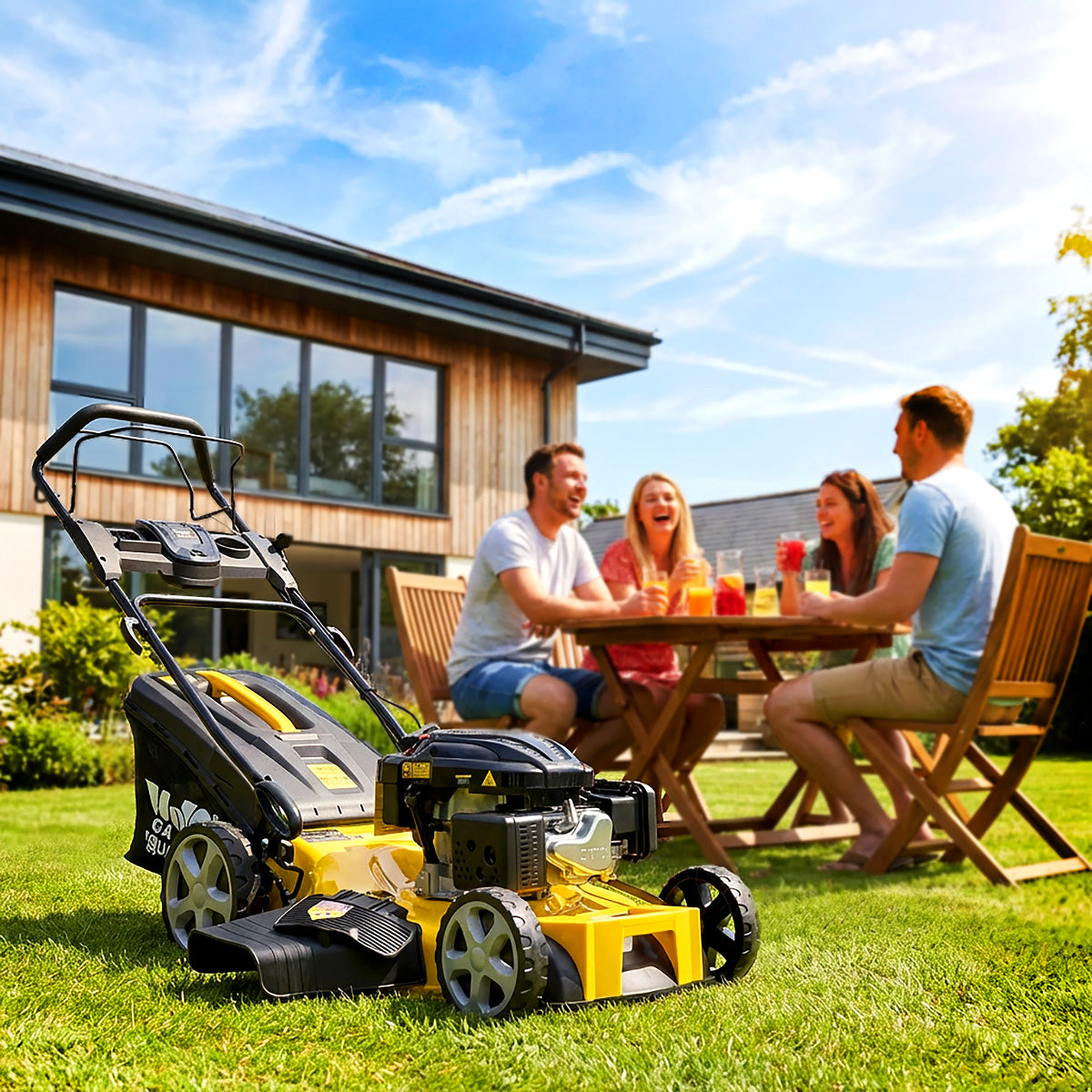 Wolf Garden 22" Self Propelled Recoil "Quad Cut" Petrol Lawn Mower 196cc Engine