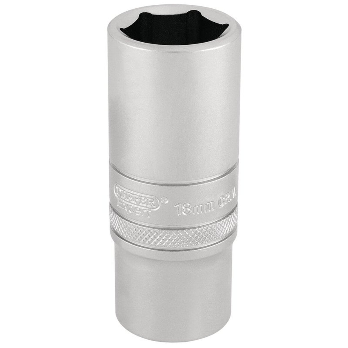 Draper Hi-Torq 6 Point Deep Socket, 3/8" Sq. Dr., 18mm