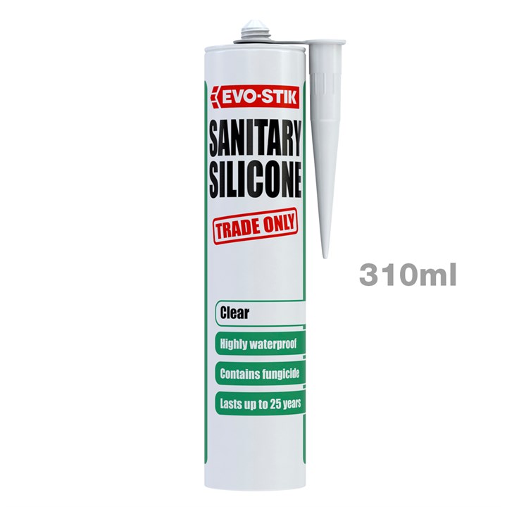 Evo-Stik Sanitary Silicone Sealant Clear C20 DKBS30613361