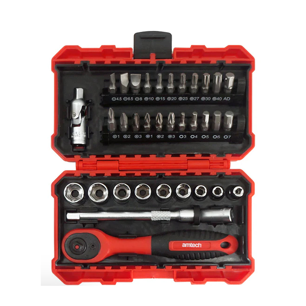 Amtech 35 1/4 Inch Piece Drive Metric Socket Set I0227