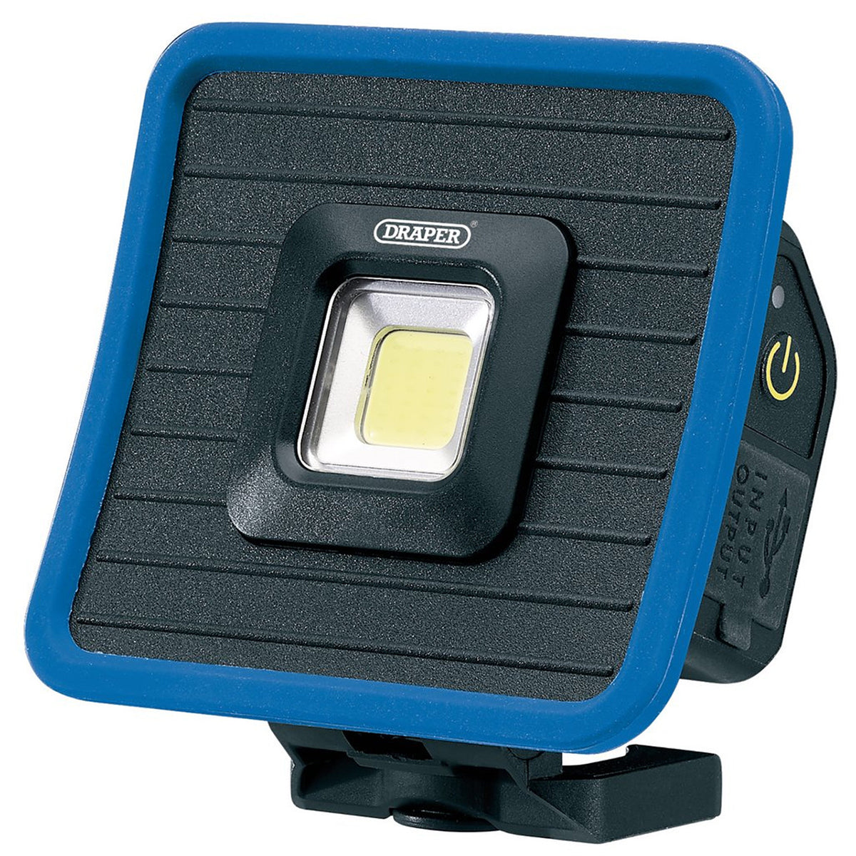 Draper COB LED Rechargeable Mini Flood Light 10W, 1000 Lumens and Power Bank with Magnetic Base, Blue 88595