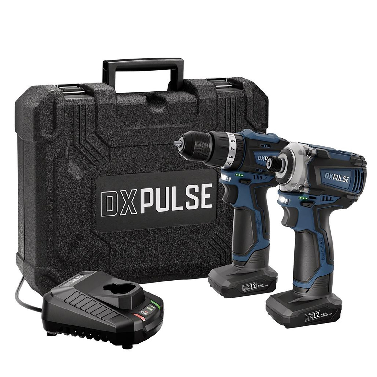 Draper DXPULSE 12V Brushless Combi Drill & Impact Driver Complete Kit 28003