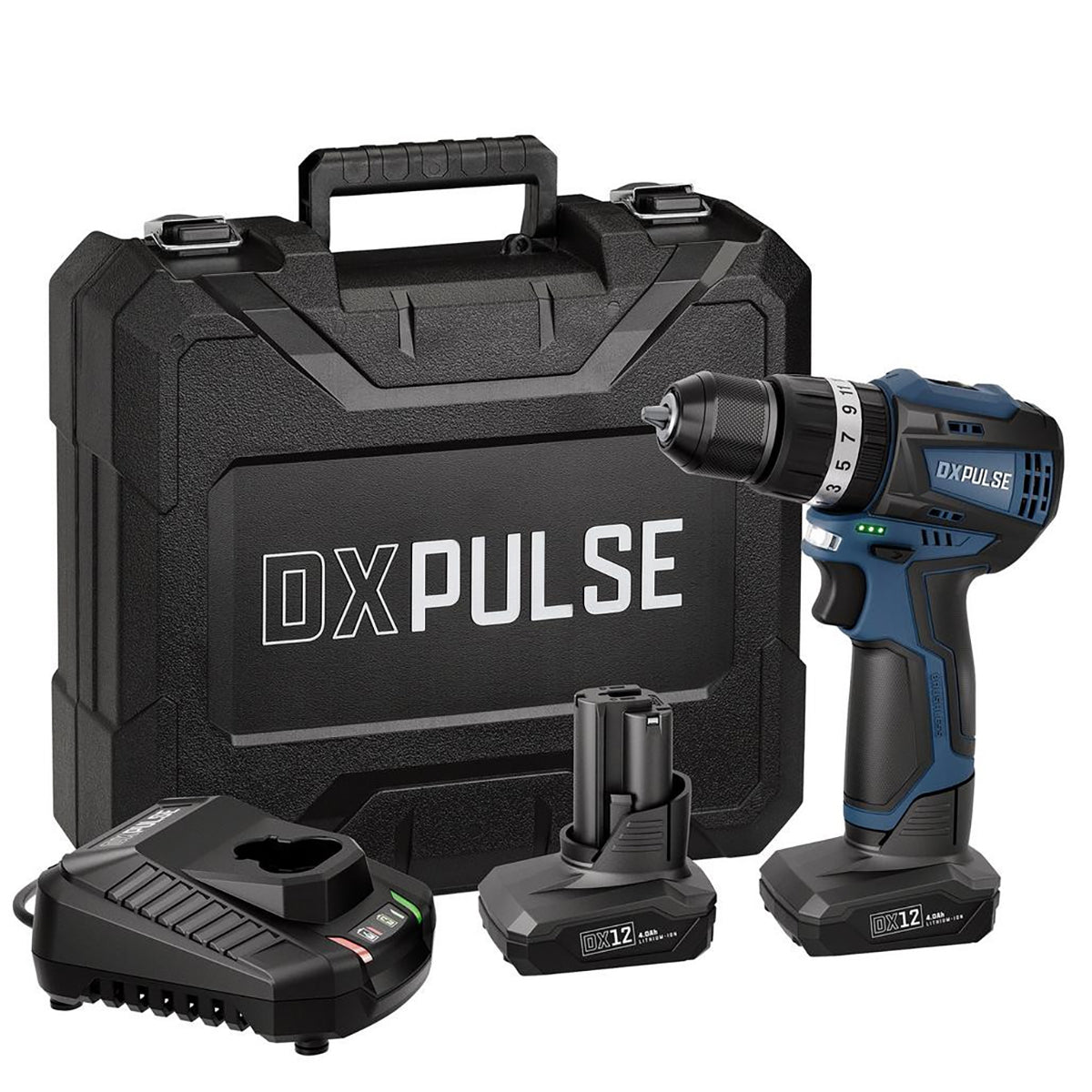 Draper DXPULSE 12V Brushless Combi Drill Complete Kit 27885