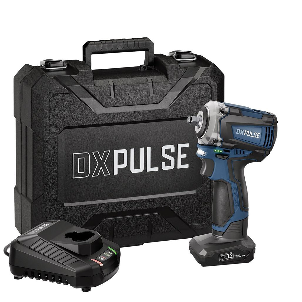 Draper DXPULSE 12V Brushless Impact Wrench Complete Kit 27960