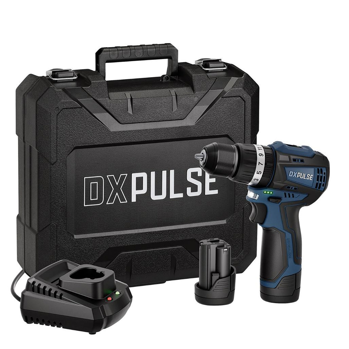 Draper DXPULSE 12V Brushless Combi Drill Complete Kit 27879
