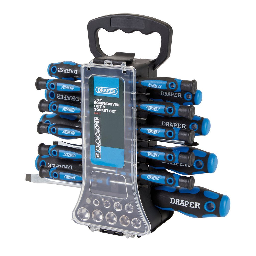 Draper Screwdriver, Socket and Bit Set (49 Piece) 20721
