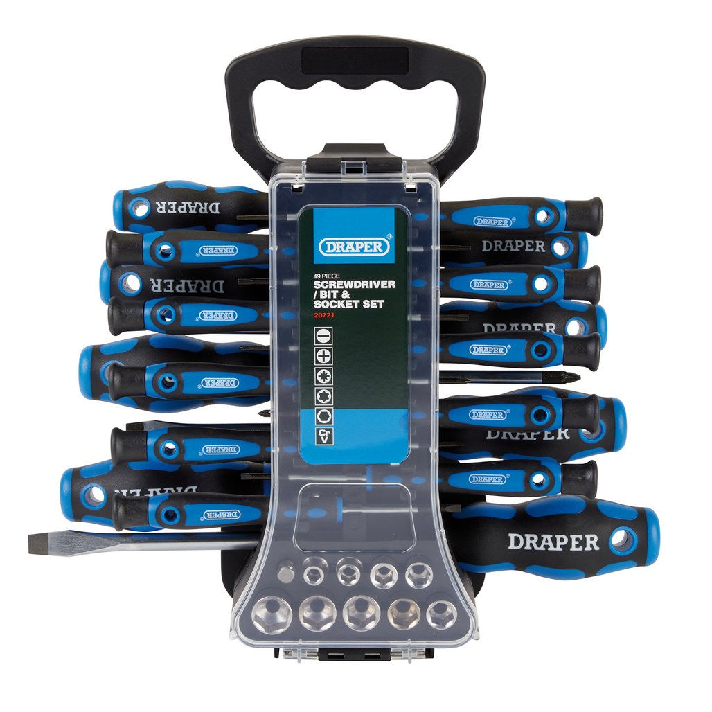 Draper Screwdriver, Socket and Bit Set (49 Piece) 20721