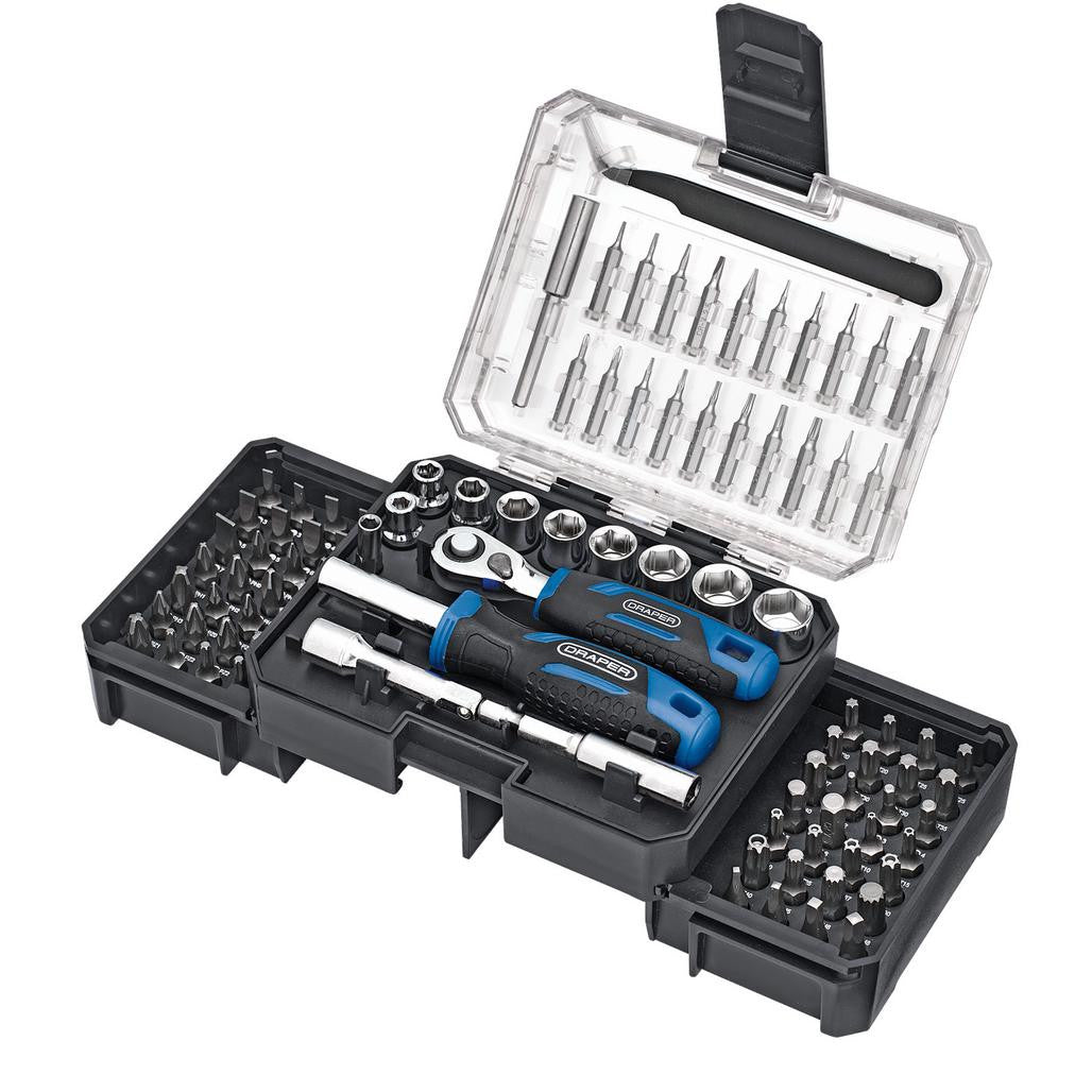 Draper Ratchet and Screwdriver Bit Set (92 Piece) 27785