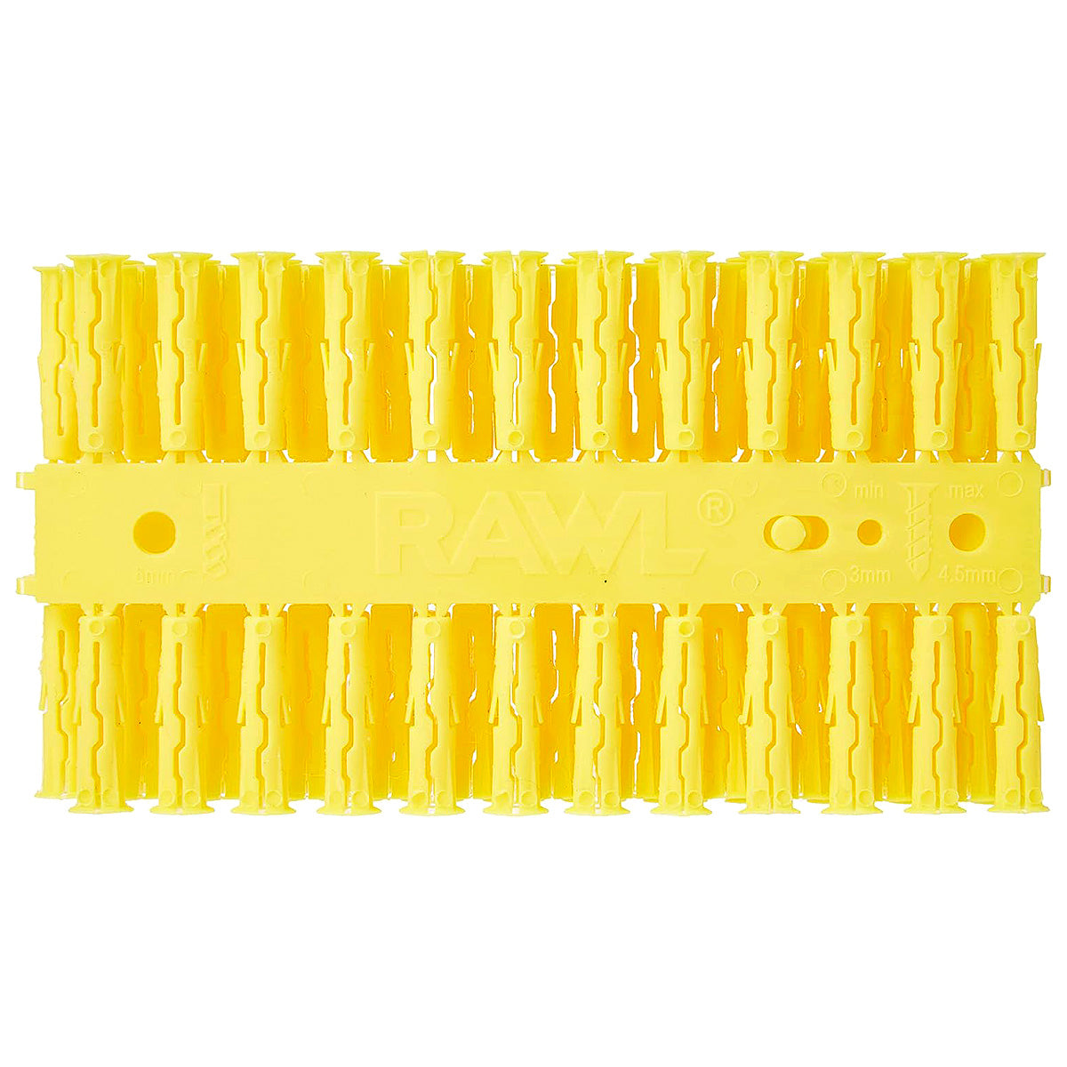 Rawlplug Yellow UNO Plugs 5 x 24mm (Card 96) RAW68500