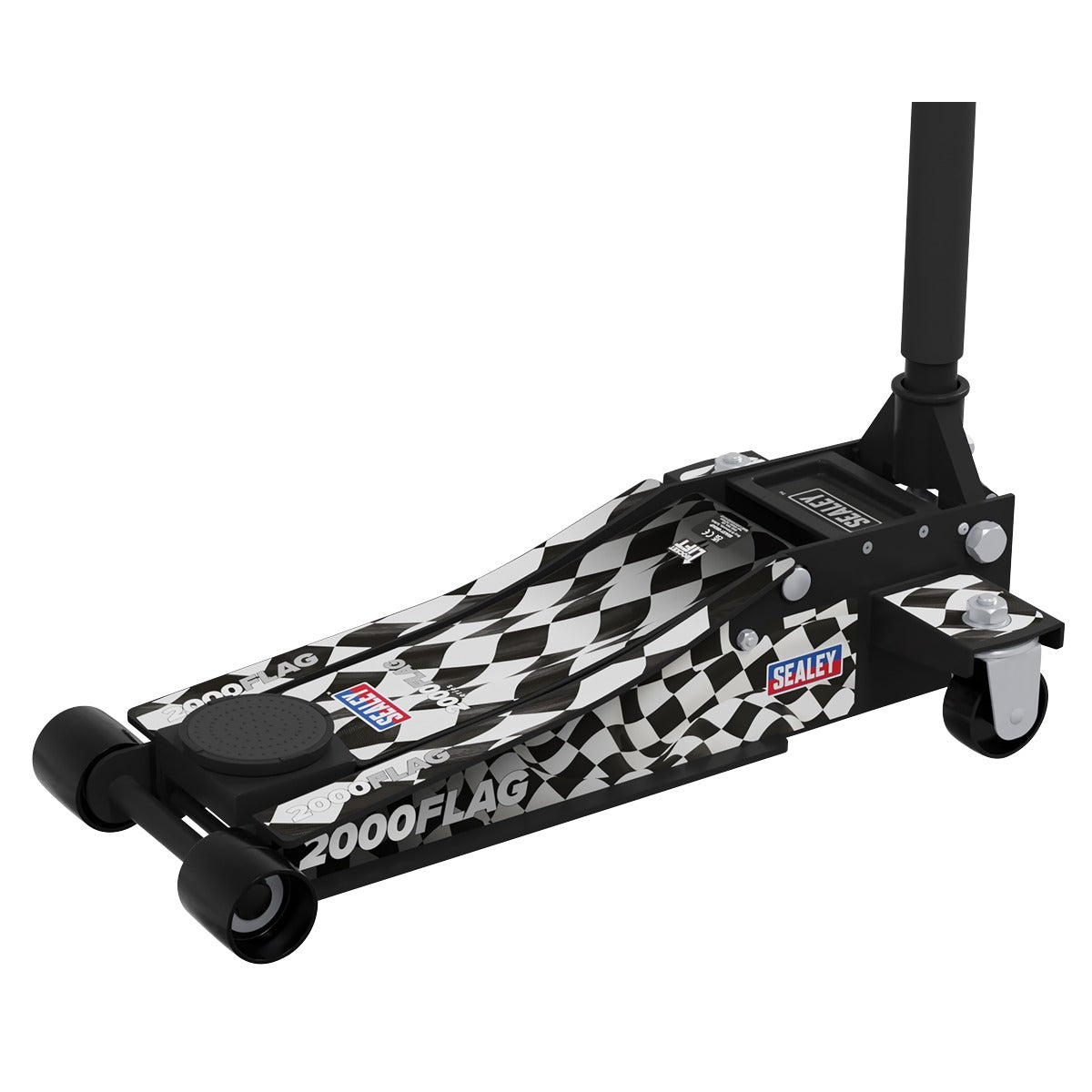 Sealey Low Profile Custom Design Trolley Jack with Rocket Lift 2 Tonne - Black 2000CB