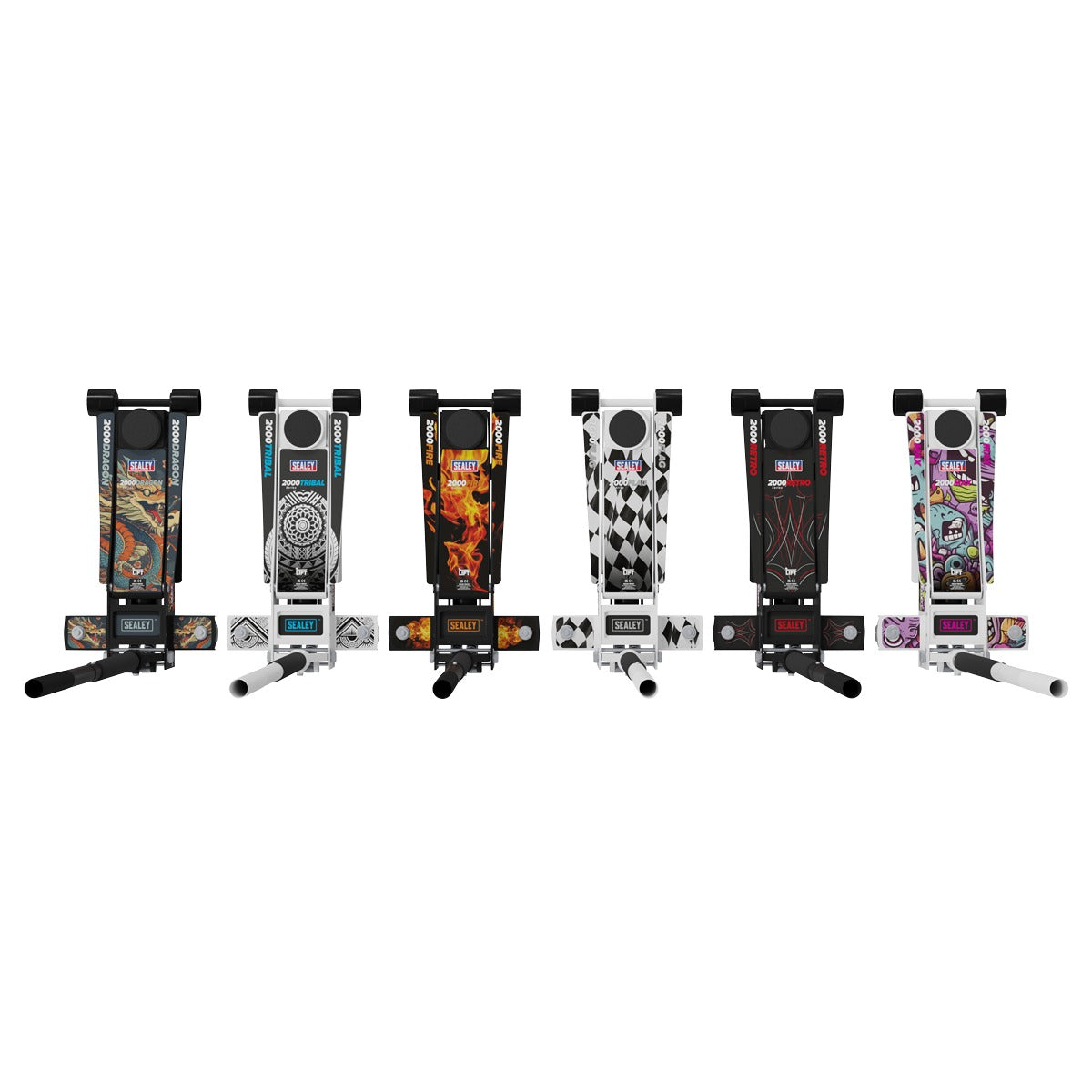 Sealey Low Profile Custom Design Trolley Jack with Rocket Lift 2 Tonne - Black 2000CB