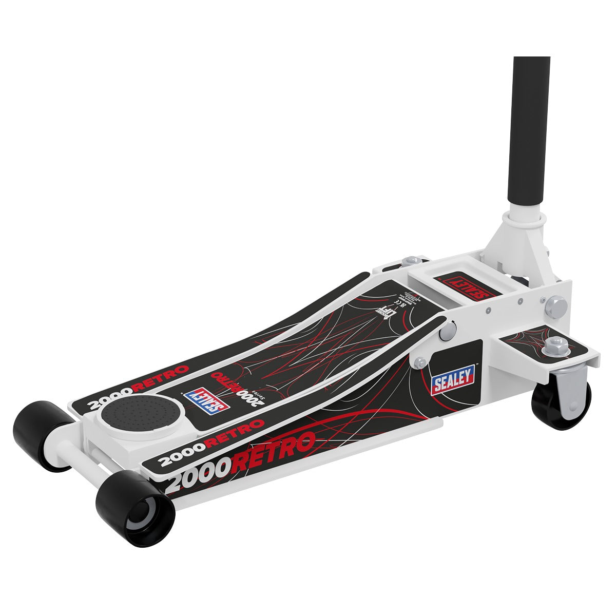 Sealey Low Profile Custom Design Trolley Jack with Rocket Lift 2 Tonne - White 2000CW