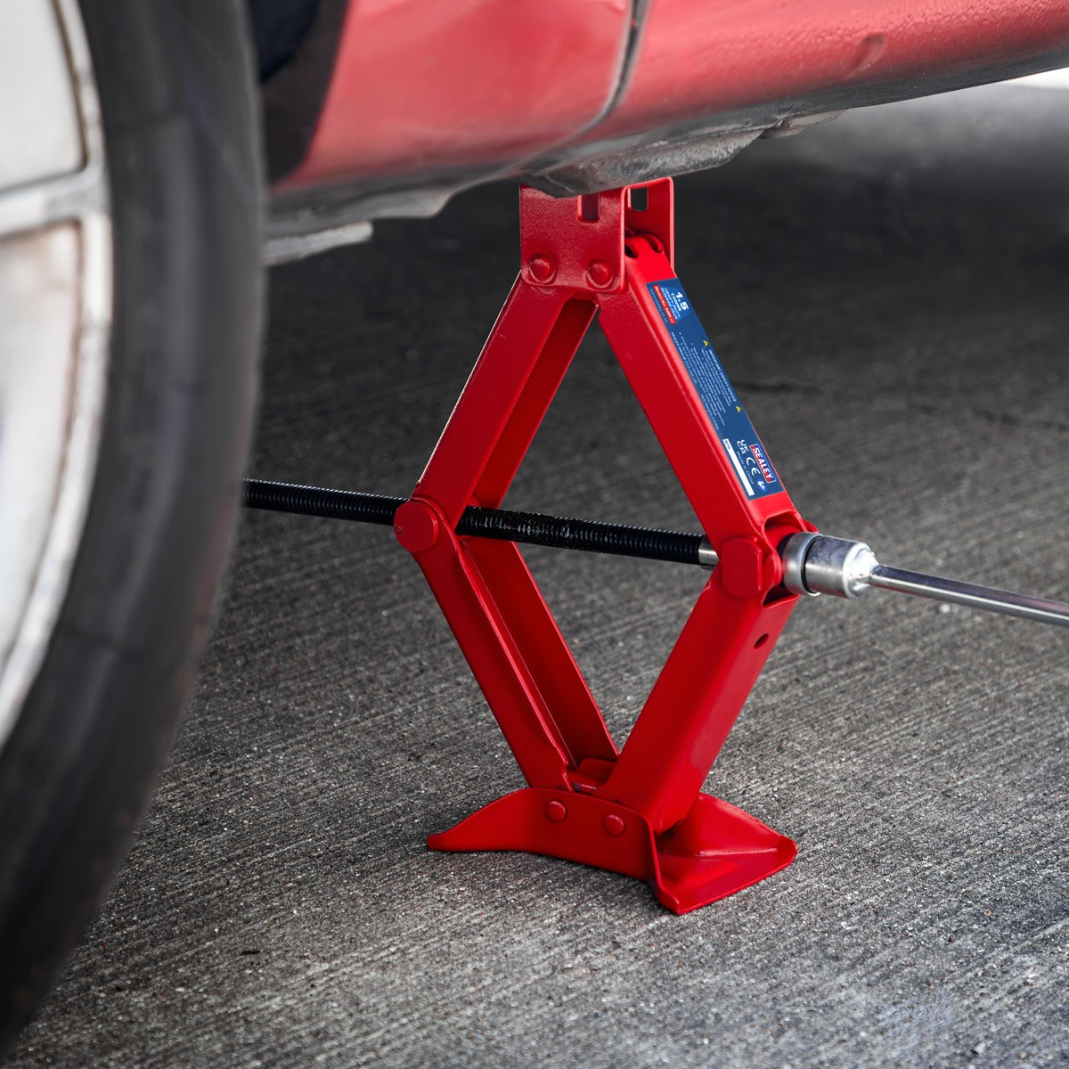 Sealey Heavy-Duty Scissor Jack 1.5 Tonne 58M