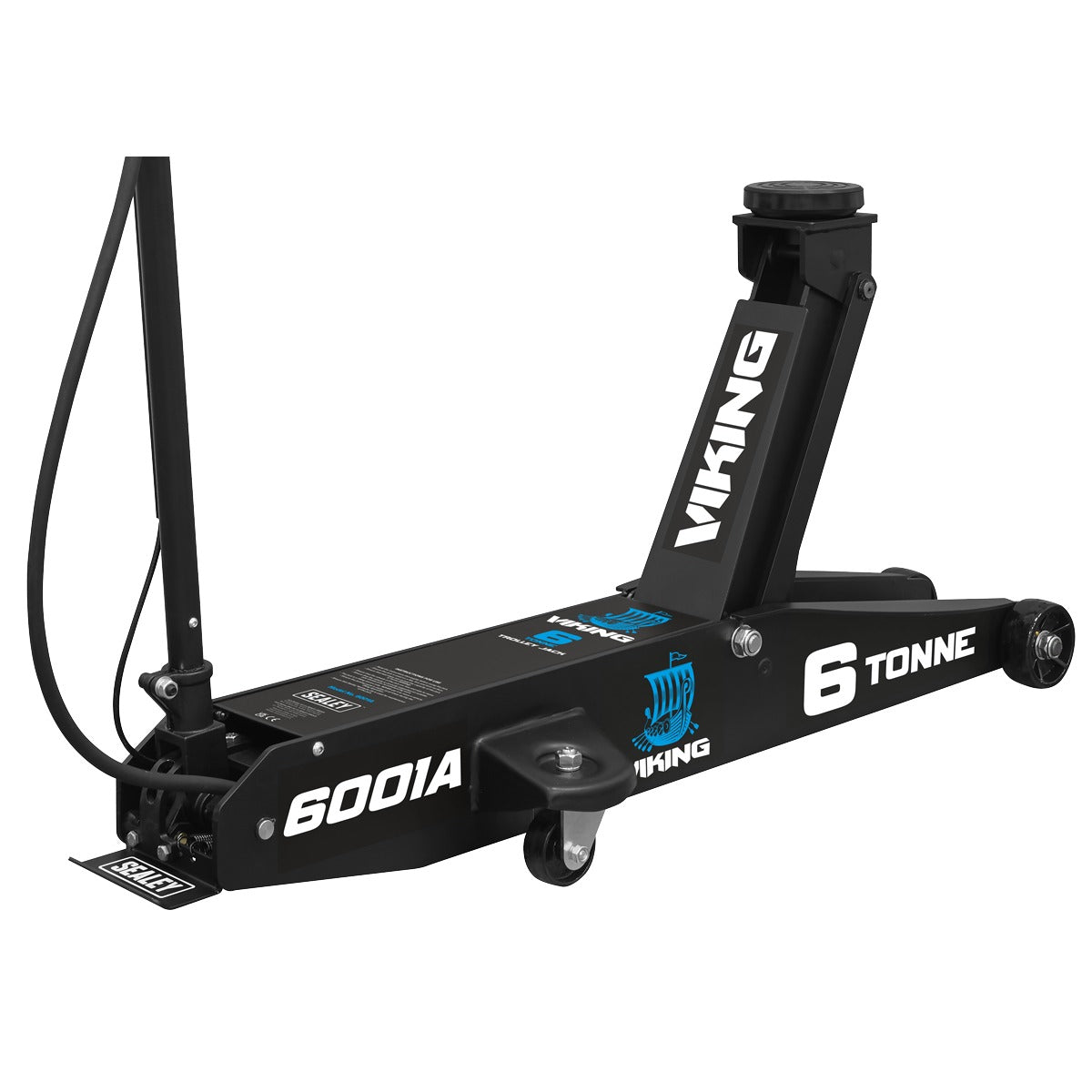 Sealey Viking Professional Long Reach Air/Manual Operation Trolley Jack with Rocket Lift 6 Tonne 6001A