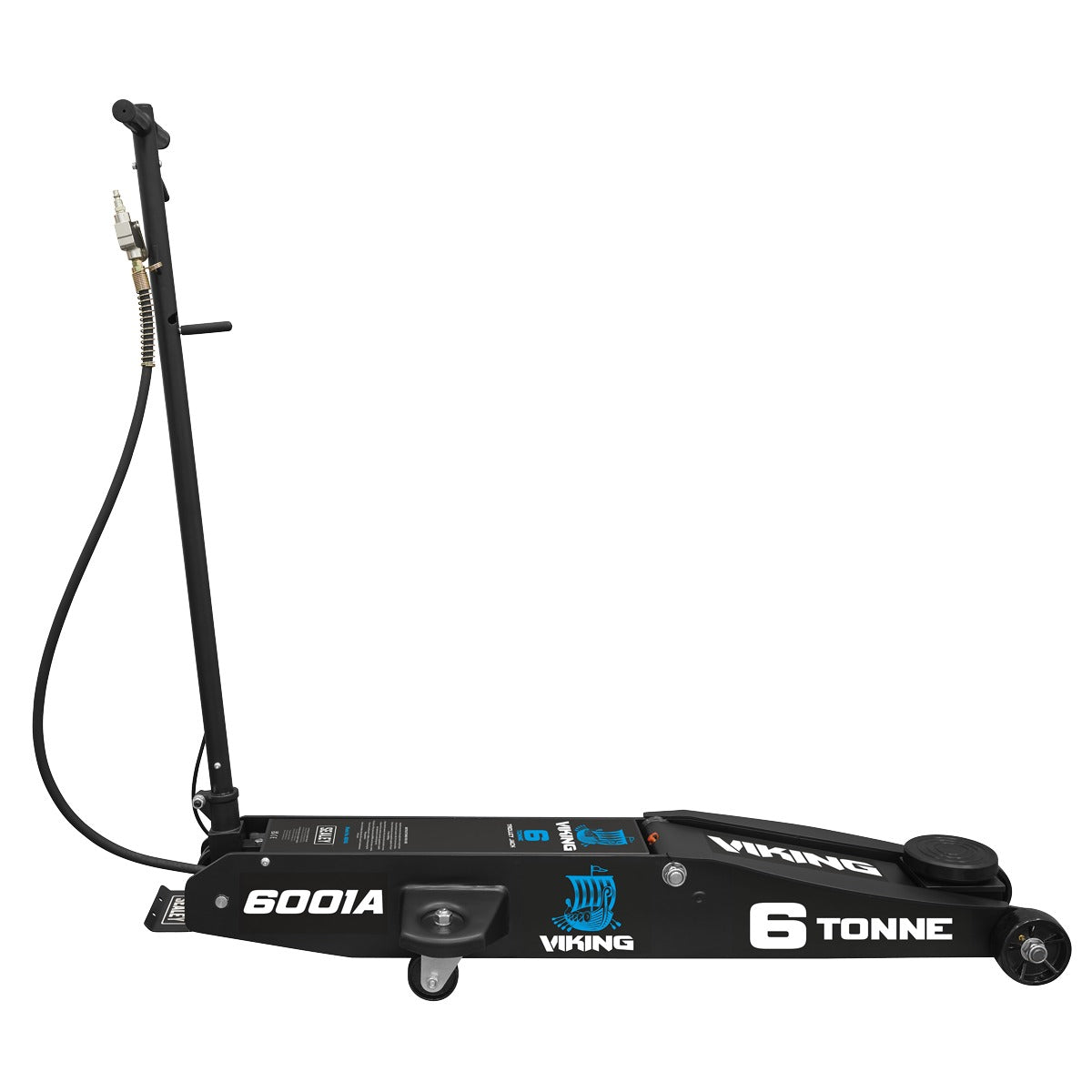 Sealey Viking Professional Long Reach Air/Manual Operation Trolley Jack with Rocket Lift 6 Tonne 6001A