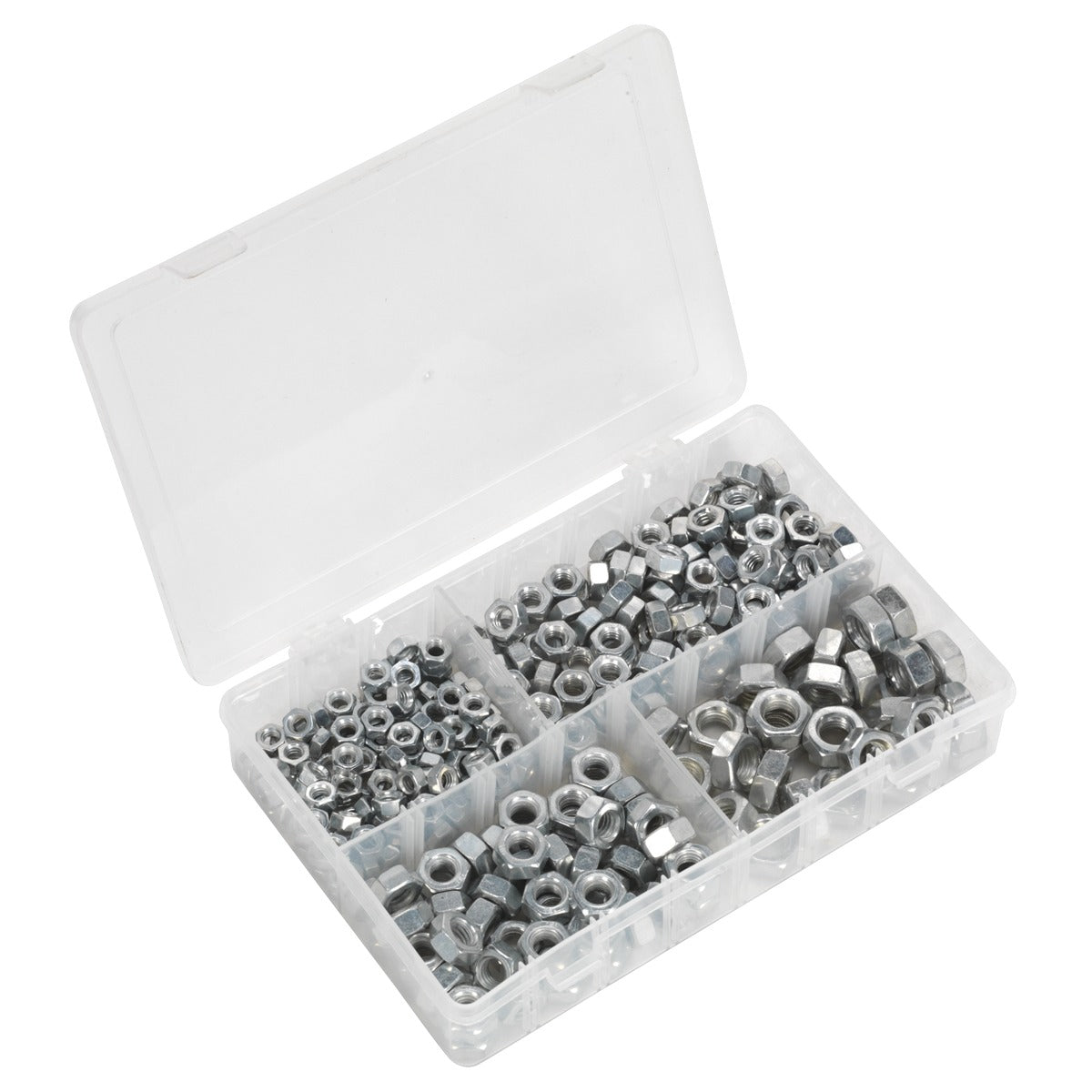 Sealey Steel Nut Assortment 1/4"-1/2"UNC 320pc AB030SN