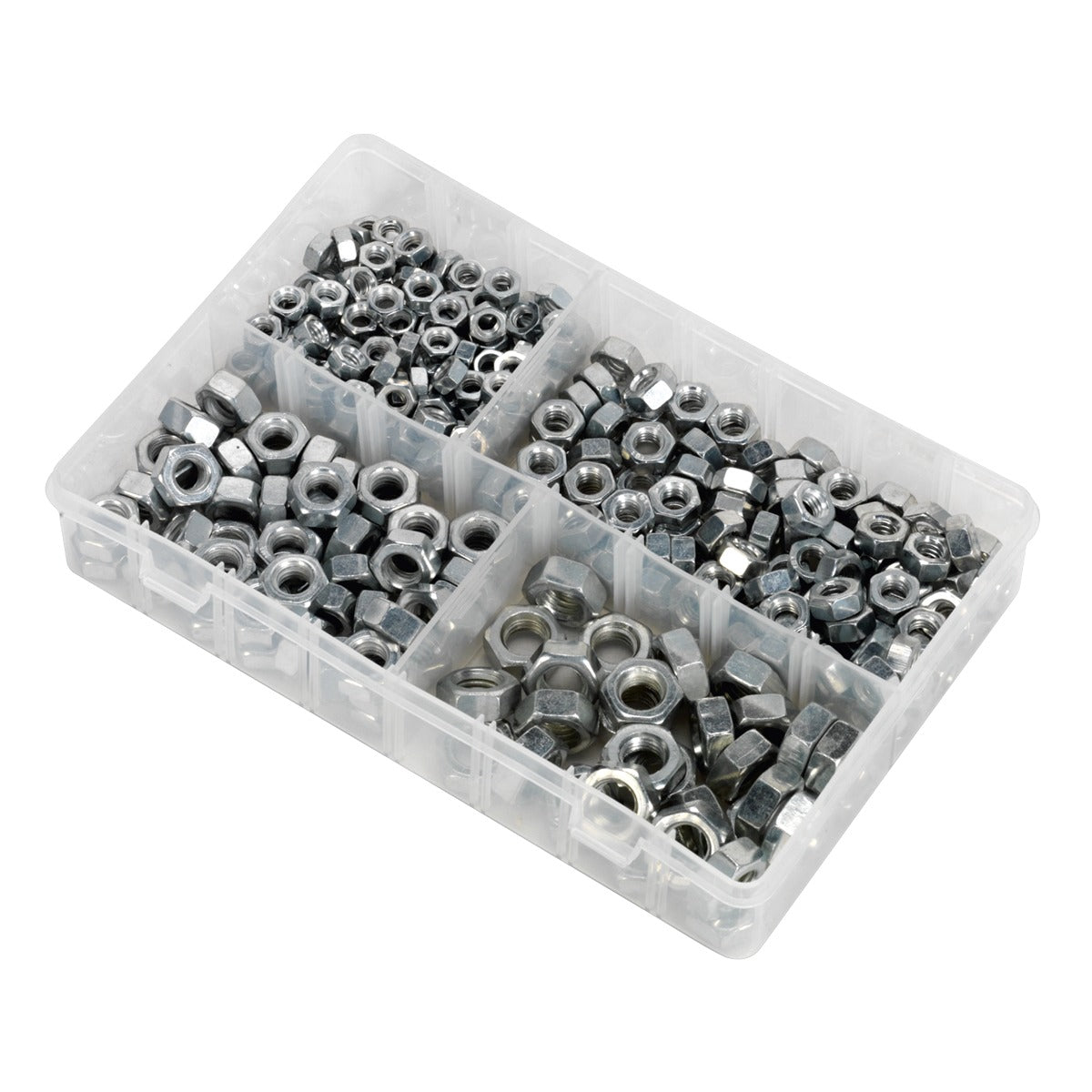 Sealey Steel Nut Assortment 1/4"-1/2"UNC 320pc AB030SN