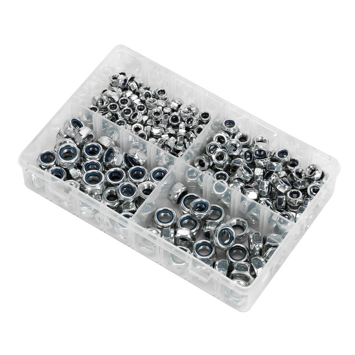 Sealey Nylon Locknut Assortment M6-M12 300pc AB032LN