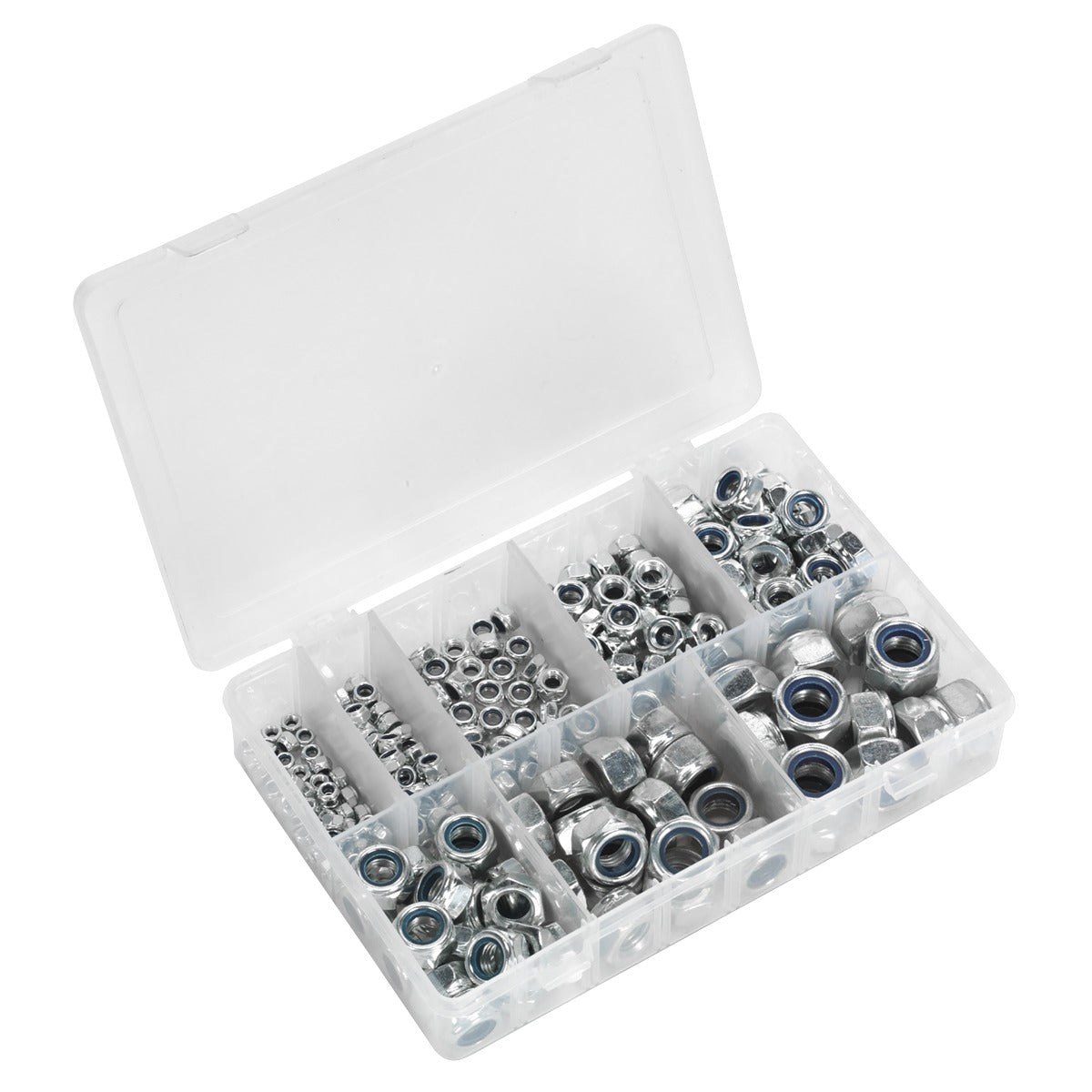 Sealey Nylon Locknut Assortment M4-M16 255pc AB033LN