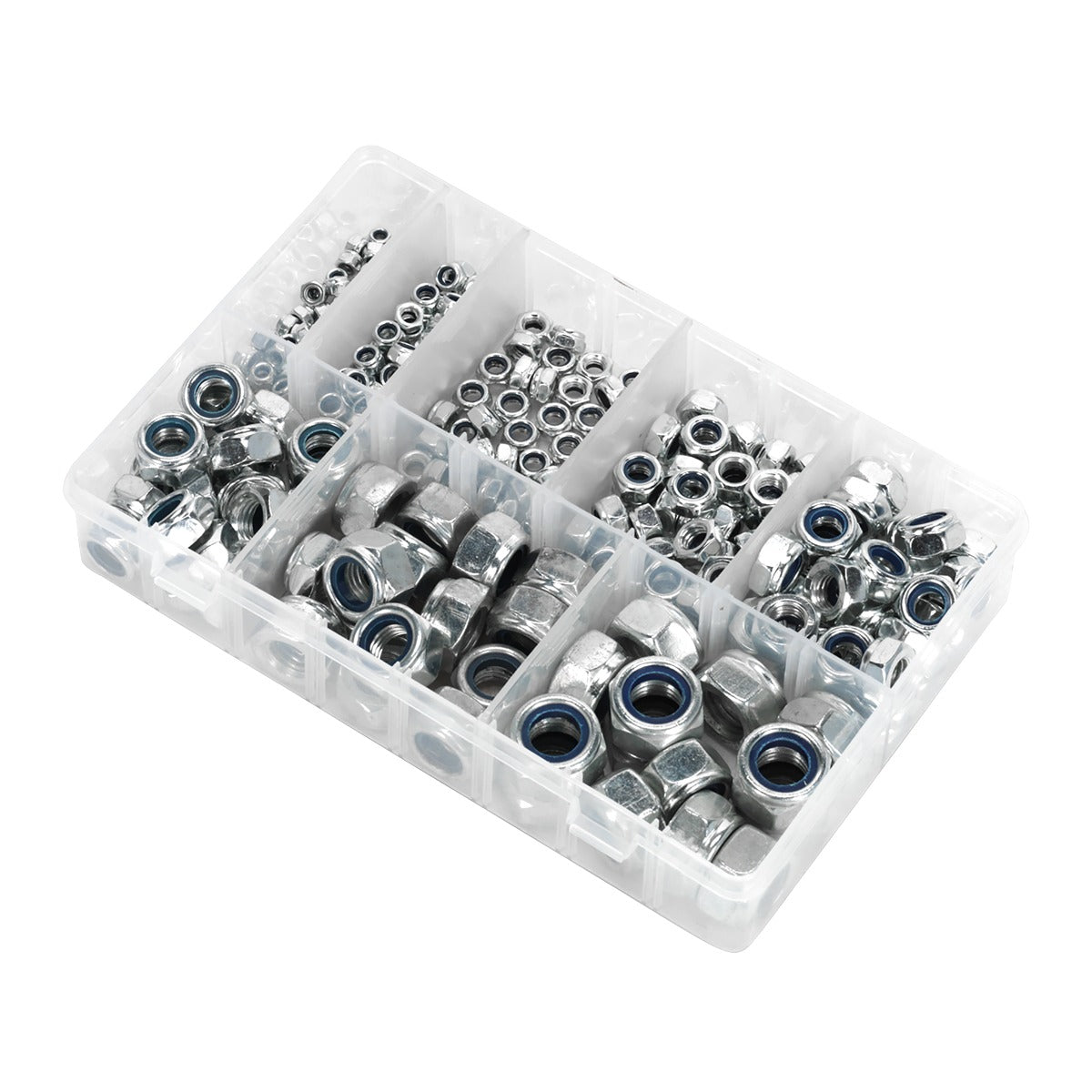 Sealey Nylon Locknut Assortment M4-M16 255pc AB033LN
