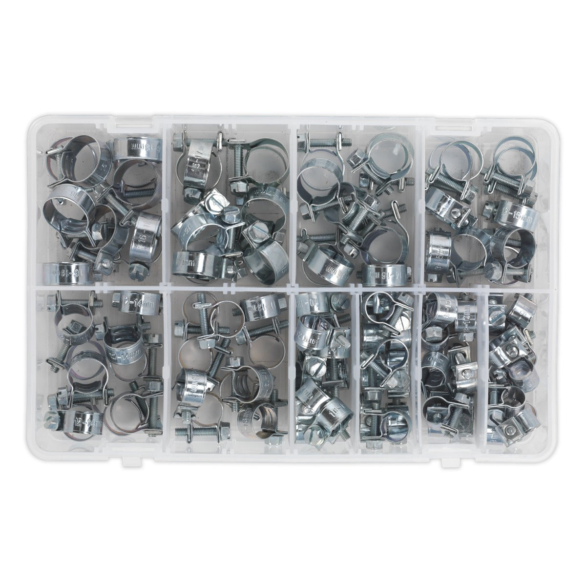Sealey Mini Hose Clip Assortment 100pc AB042MH
