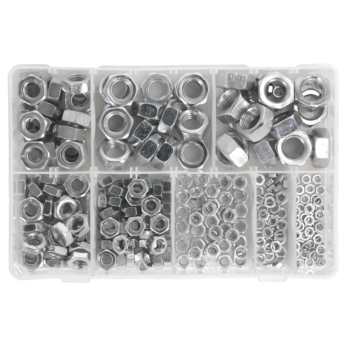 Sealey Steel Nut Assortment 255pc M4-M16 Metric AB046SN