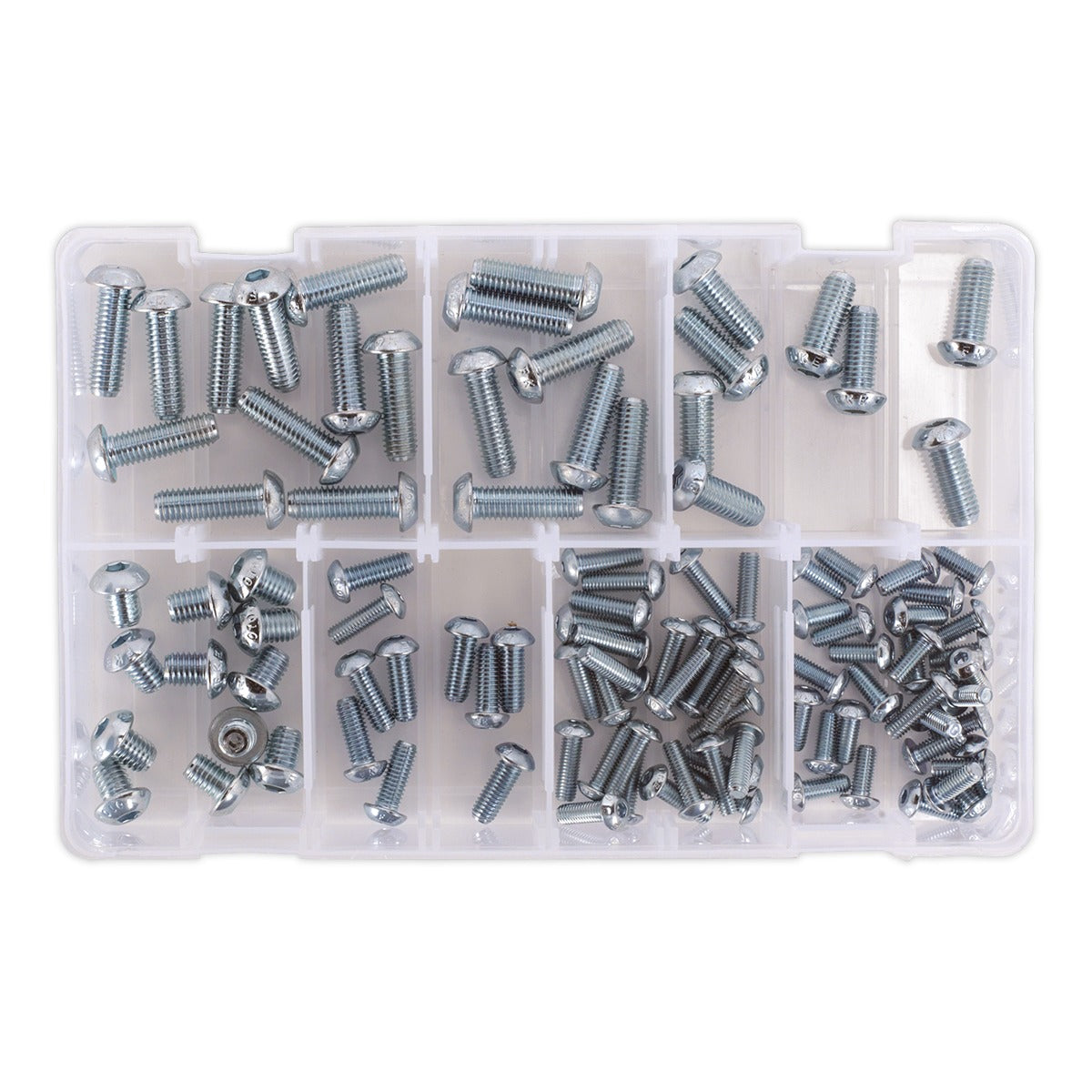 Sealey Button Head High Tensile 10.9 Socket Screw Assortment M5-M10 108pc - DIN 912 AB053BH