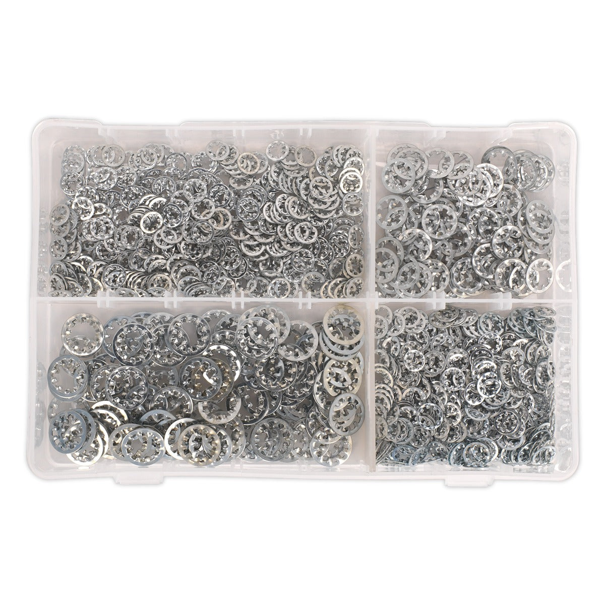 Sealey Internal Serrated Lock Washer Assortment M5-M10 1000pc AB057LW