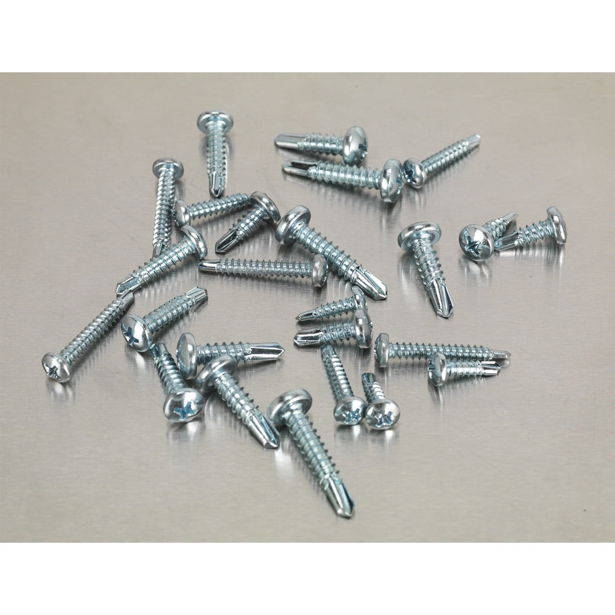 Sealey Zinc Plated Self-Drilling Pan Head Phillips Screw Assortment 500pc AB060SDS