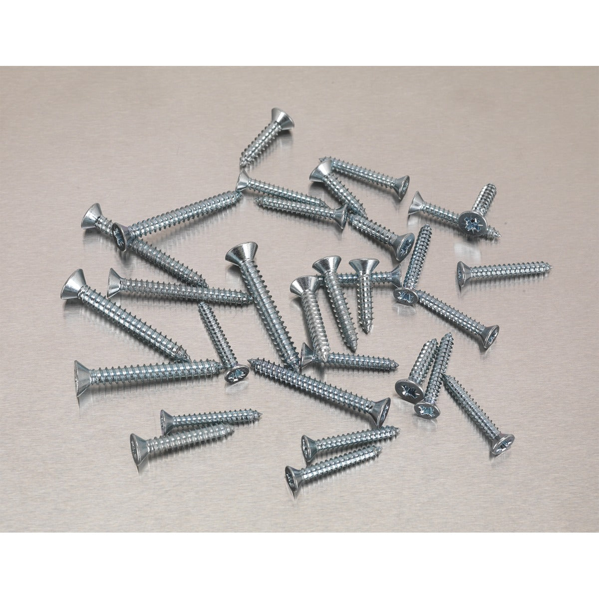 Sealey Zinc Plated Self-Tapping Countersunk Pozi Screw Assortment 510pc - DIN 7982 AB062STCS