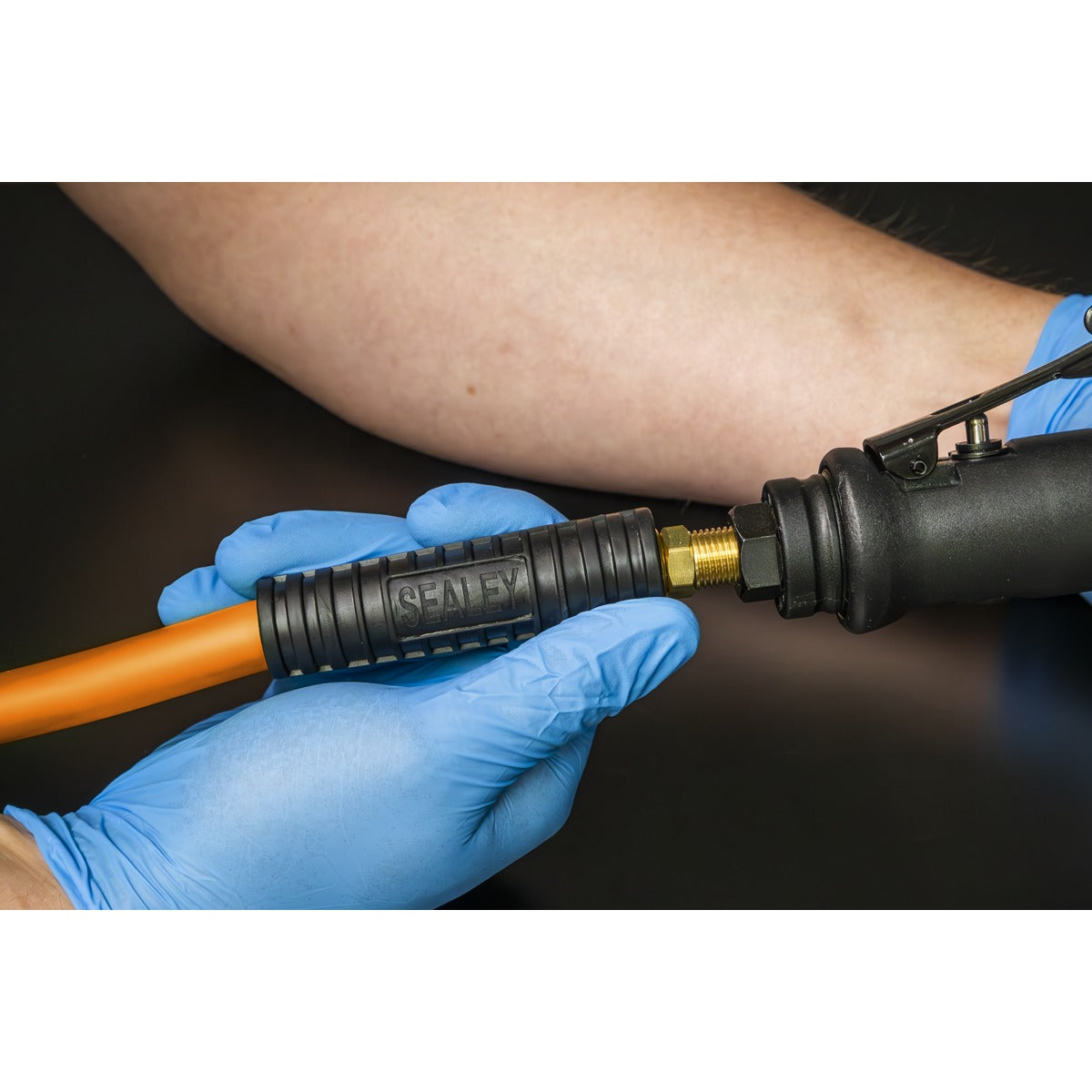 Sealey High-Visibility Hybrid Air Hose with 1/4"BSP Unions 5m x 8mm AHHC5
