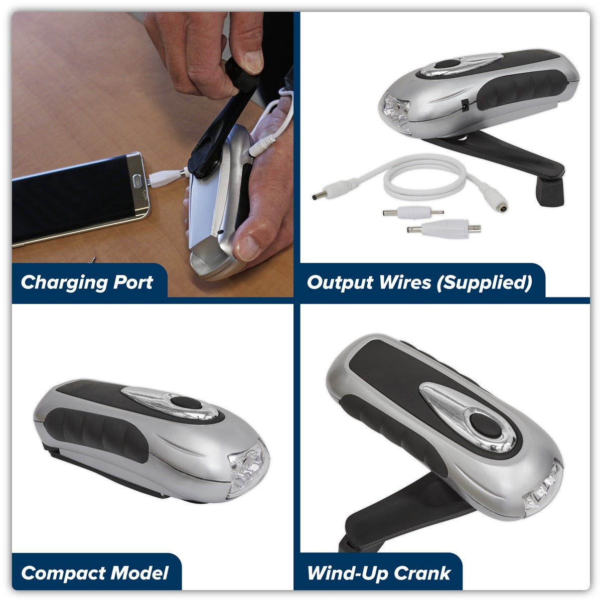 Sealey Rechargeable Wind-Up Torch 3 LED AK3305